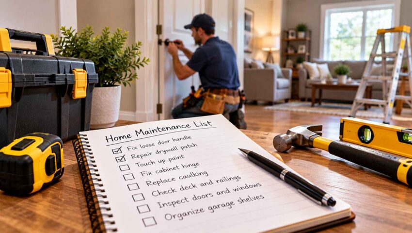 Home Maintenance Checklist in Progress